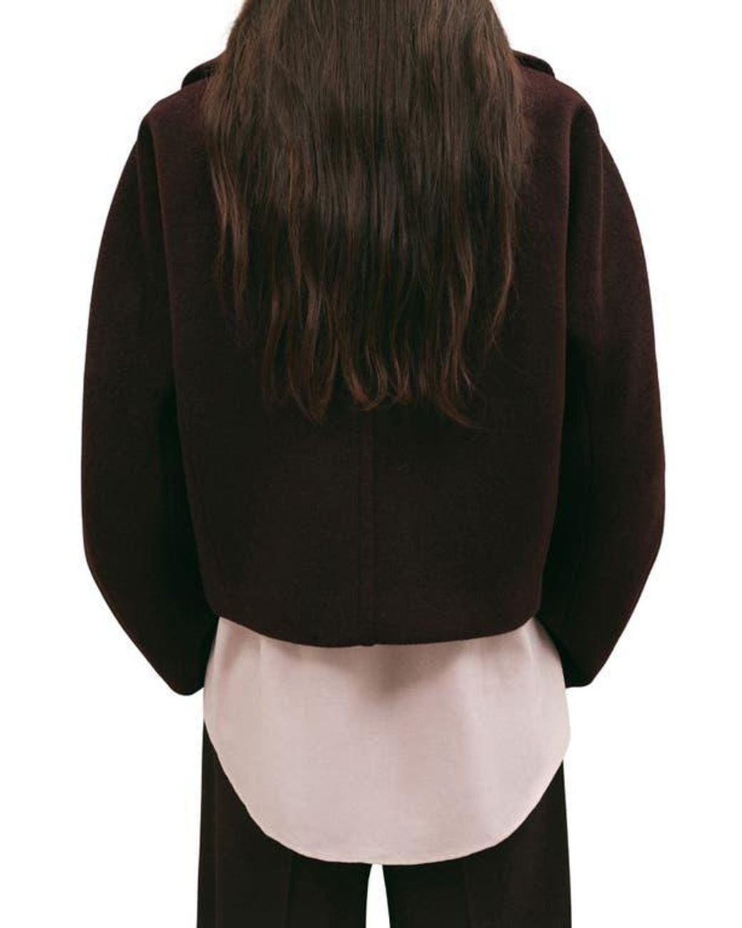 Mango Black Wool Blend Crop Jacket