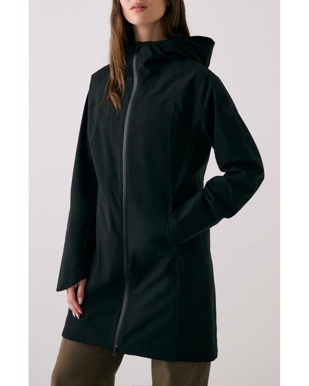 Lolë Black Element Long Windproof Rain Jacket