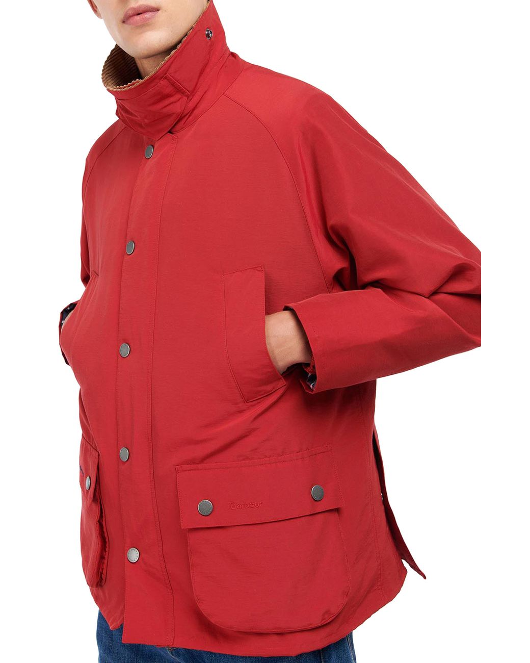 Barbour X Noah Gender Inclusive 60 40 Bedale Casual Jacket in Red