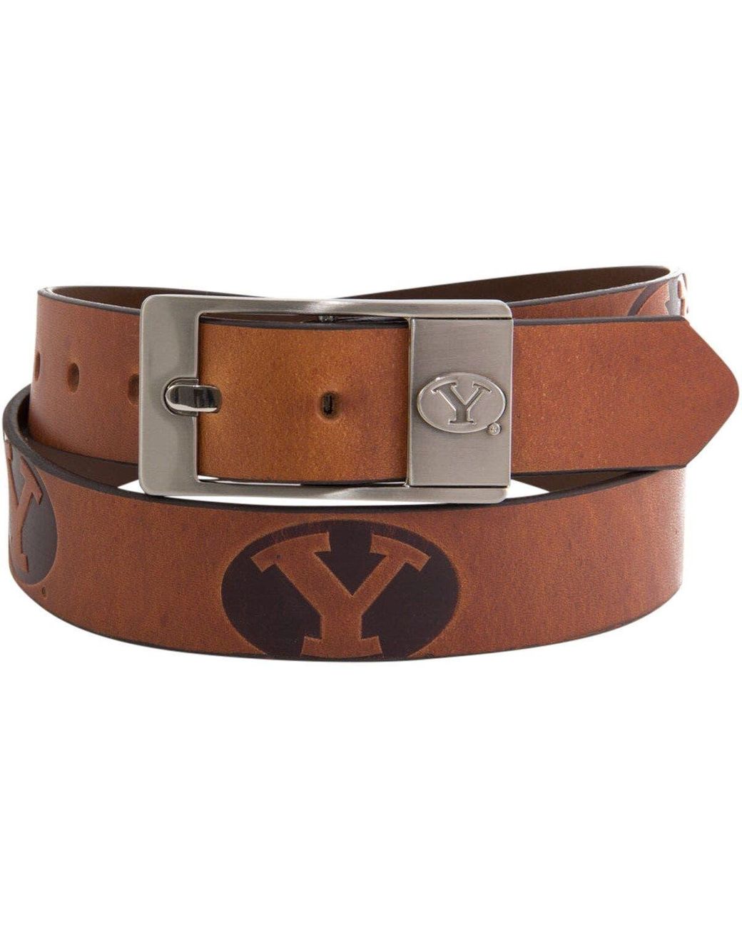 Eagles Wings Byu Cougars Brandish Leather Belt in Brown for Men Lyst