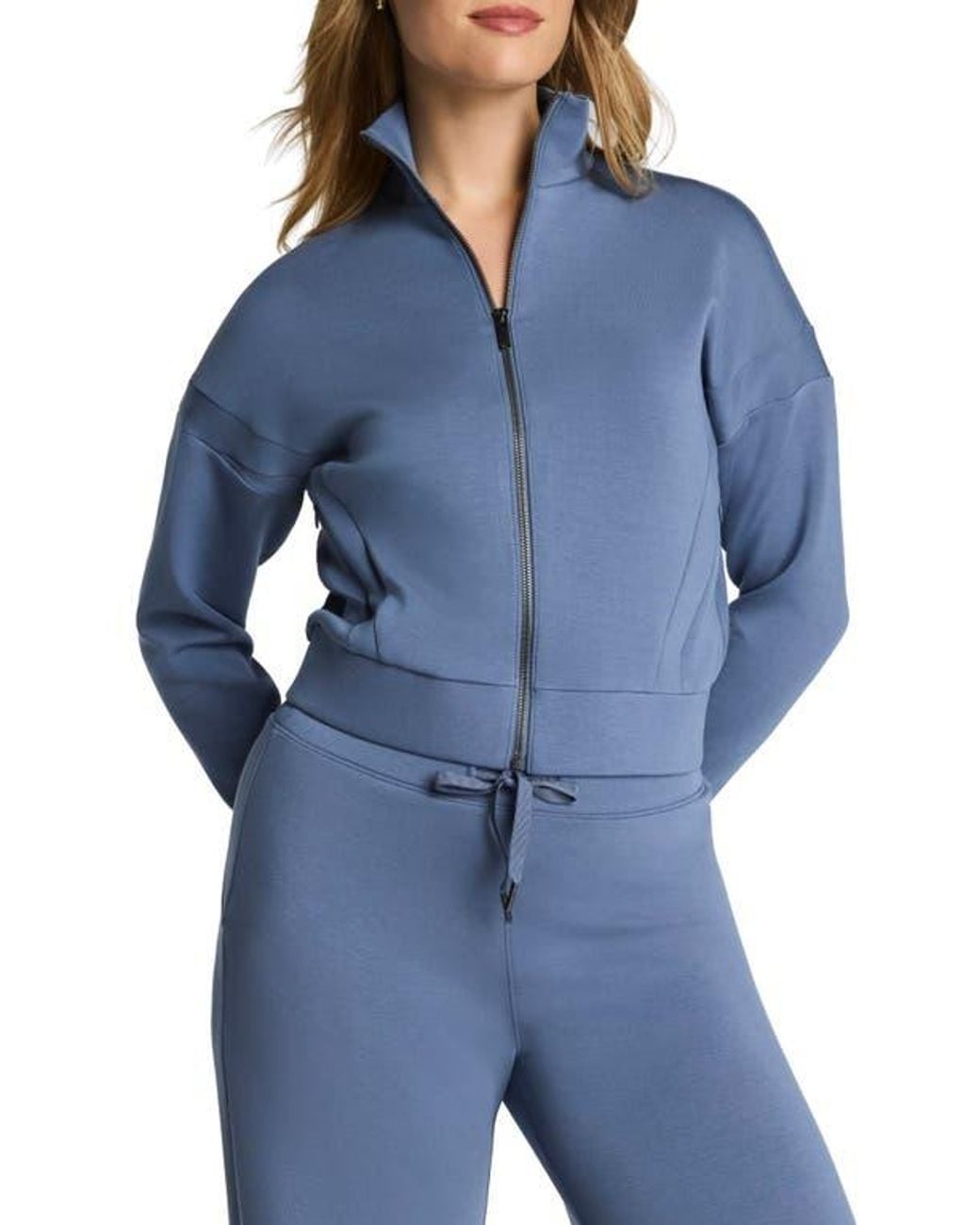 Spanx Blue Airessentials Track Jacket