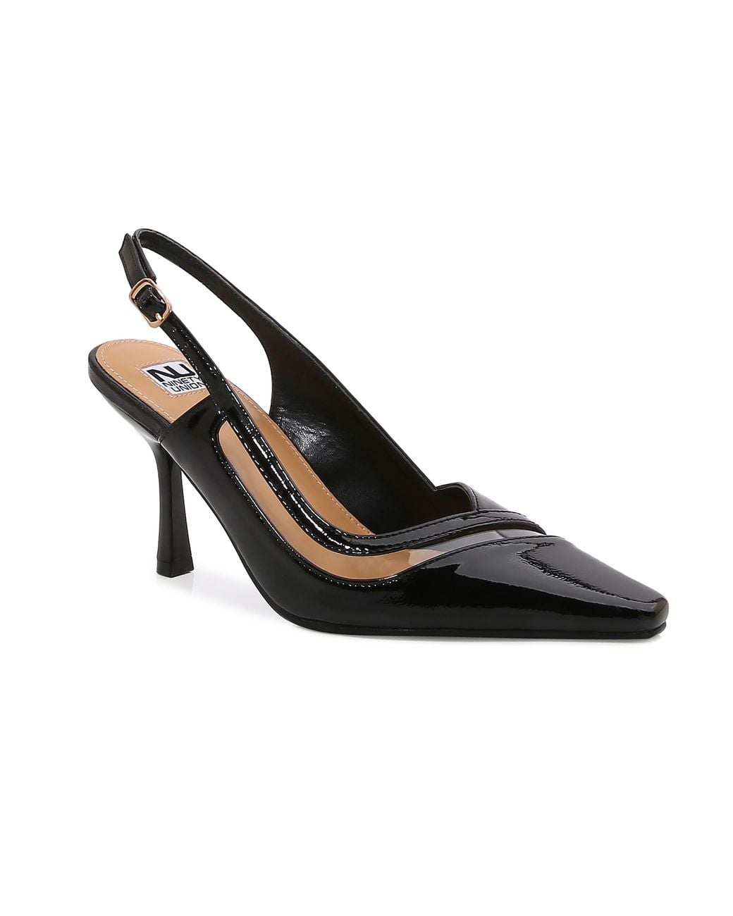 Ninety Union Black Color Block Slingback