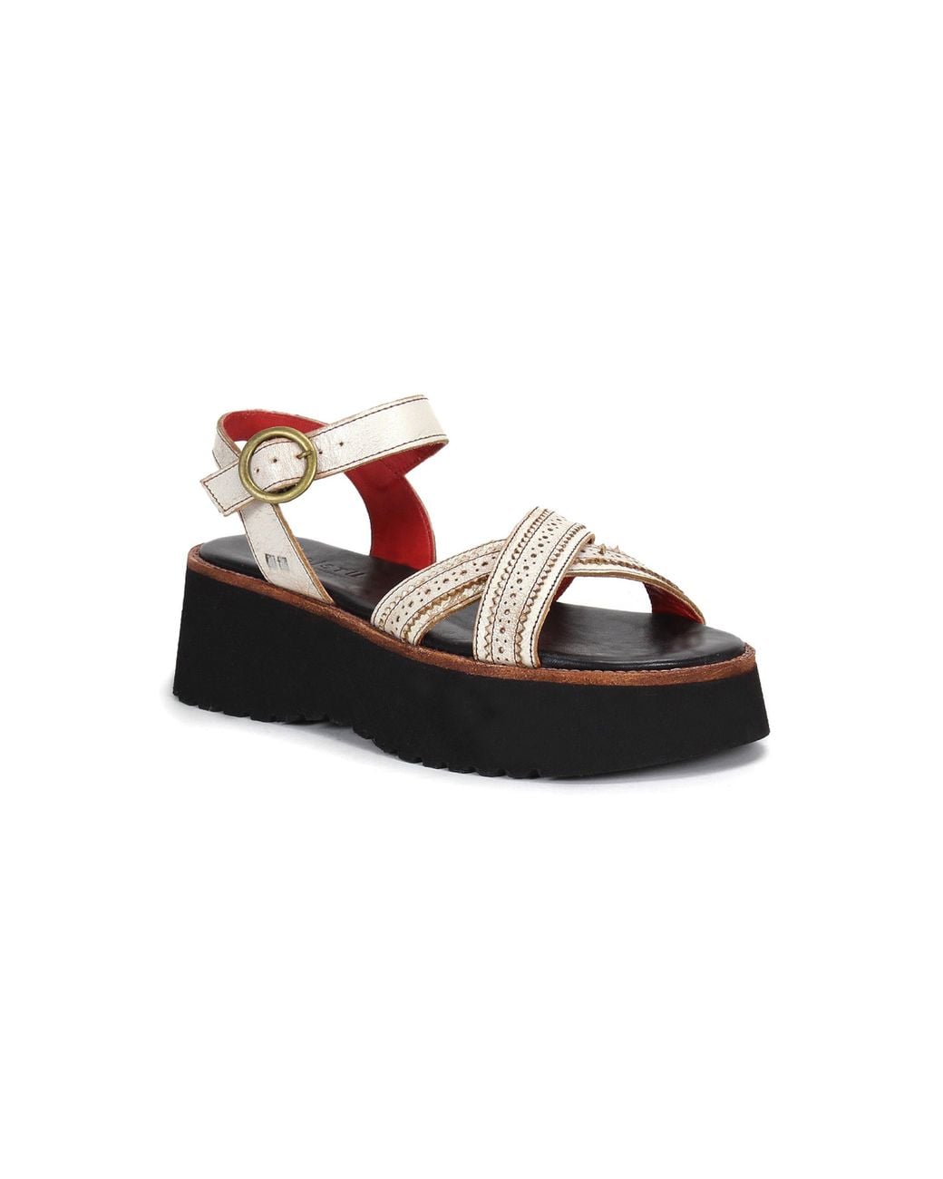 Bed Stu Black Lift Platform Sandal