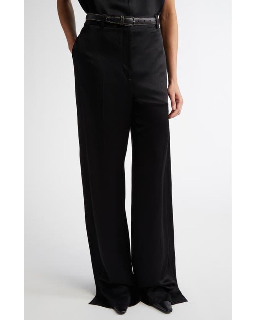 Totême Black Slit Cuff Trousers