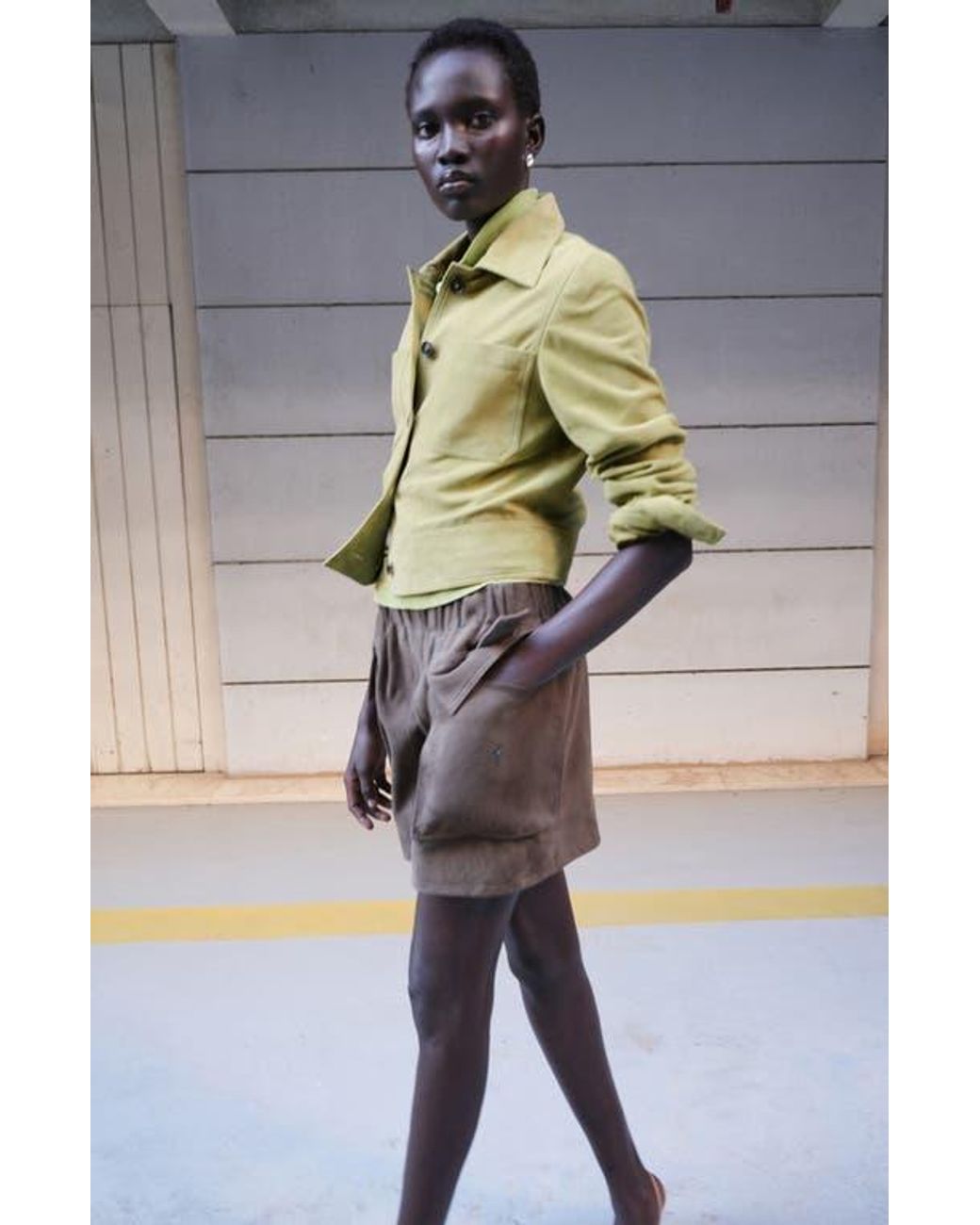 Mango Green Suede Jacket