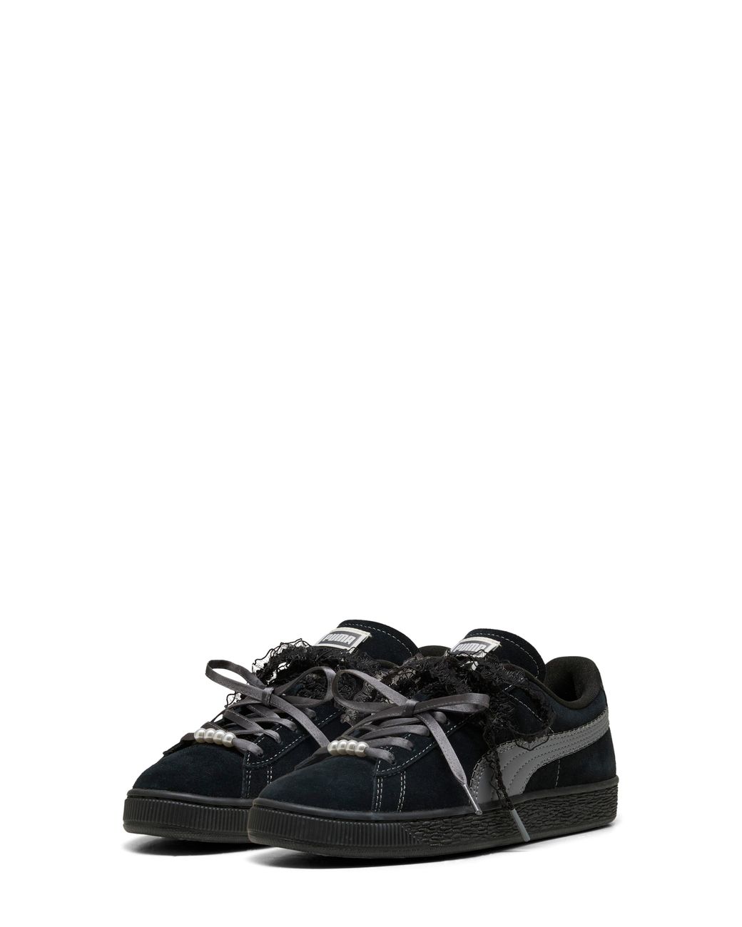 PUMA Black Suede Bloom Sneaker