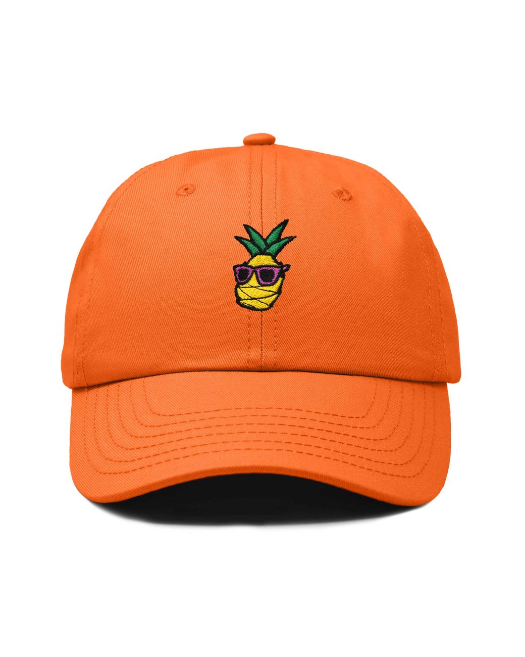 Alix Orange Pineapple Embroidered Dad Hat for men