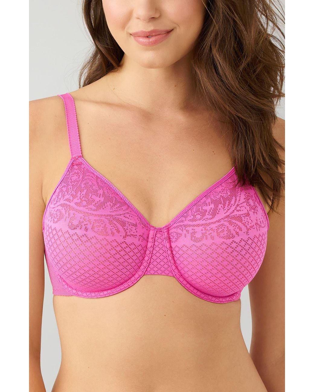 Wacoal Pink Visual Effects Underwire Minimizer Bra