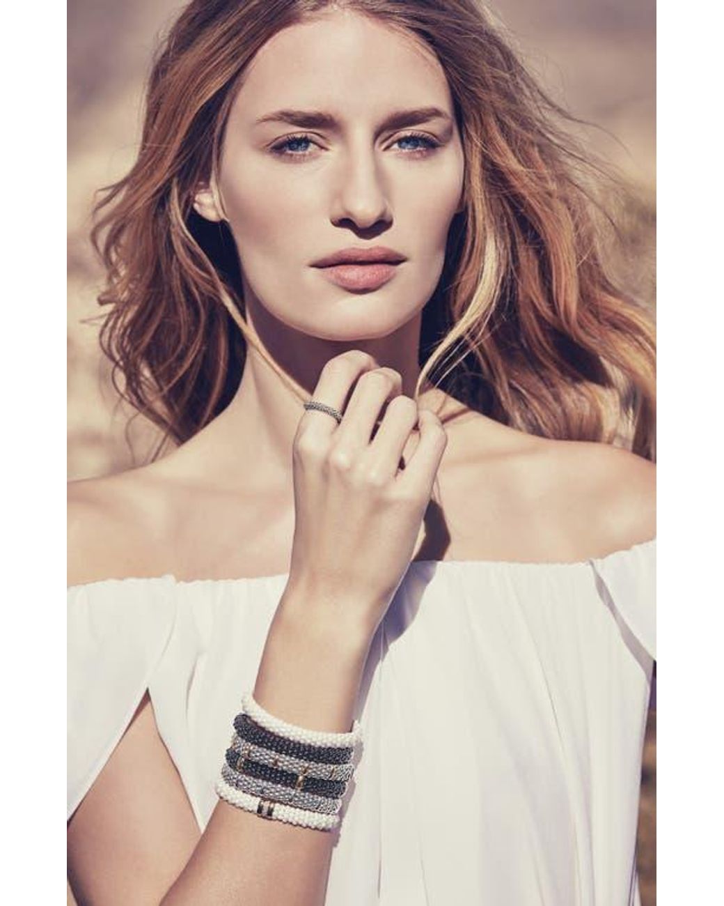 Lagos White Caviar Stacking Ring