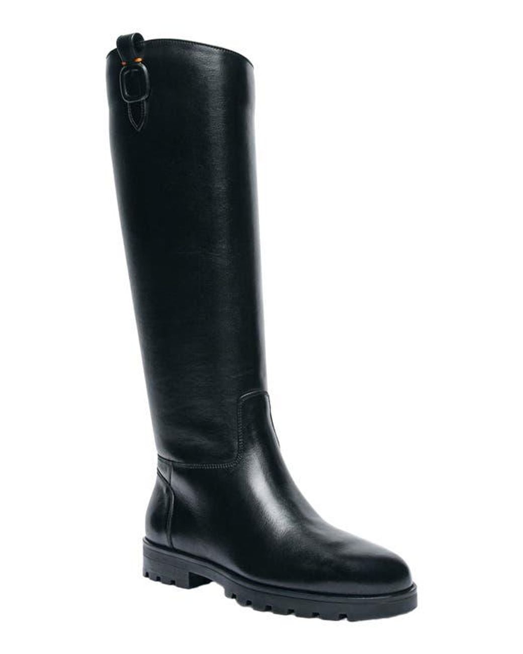 Santoni Black Leather Boot