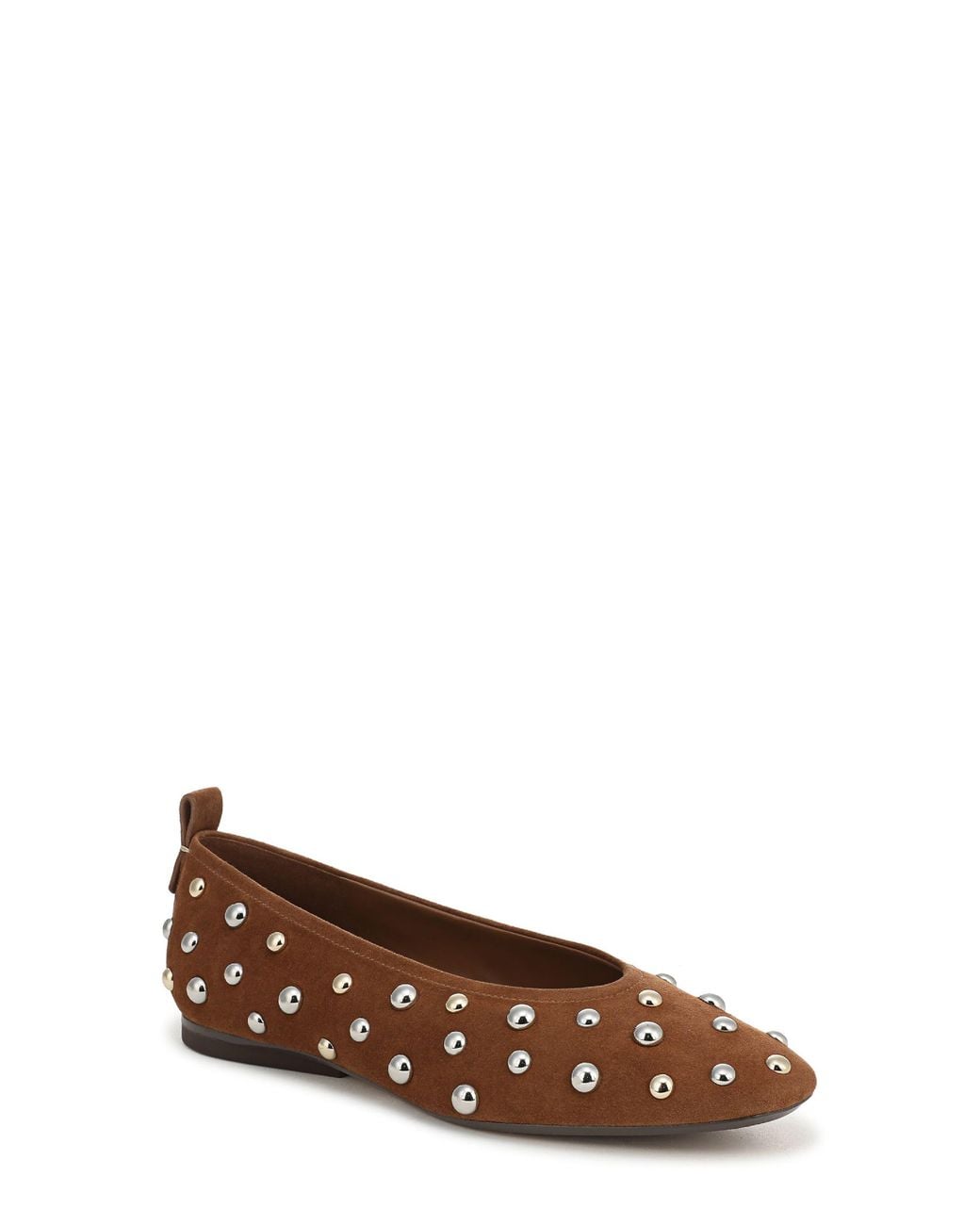 27 EDIT Naturalizer Brown Carla Stud Ballet Flat