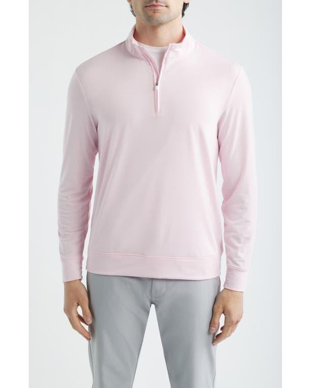 G/FORE Luxe Quarter Zip Golf Pullover in Pink for Men | Lyst