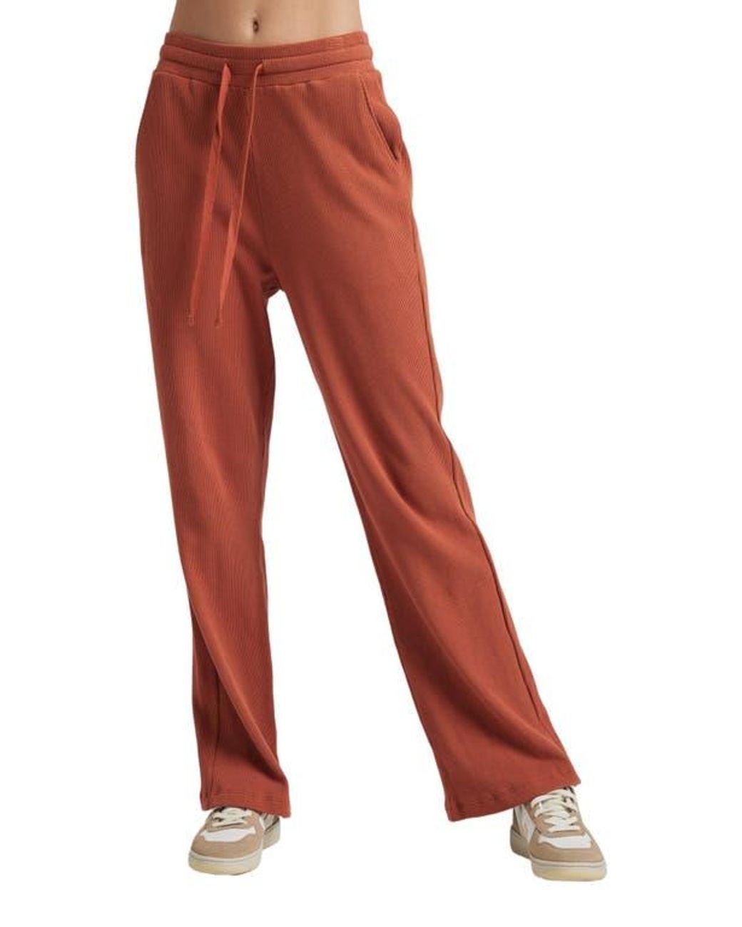 Losano Red Organic Cotton Drawstring Pant