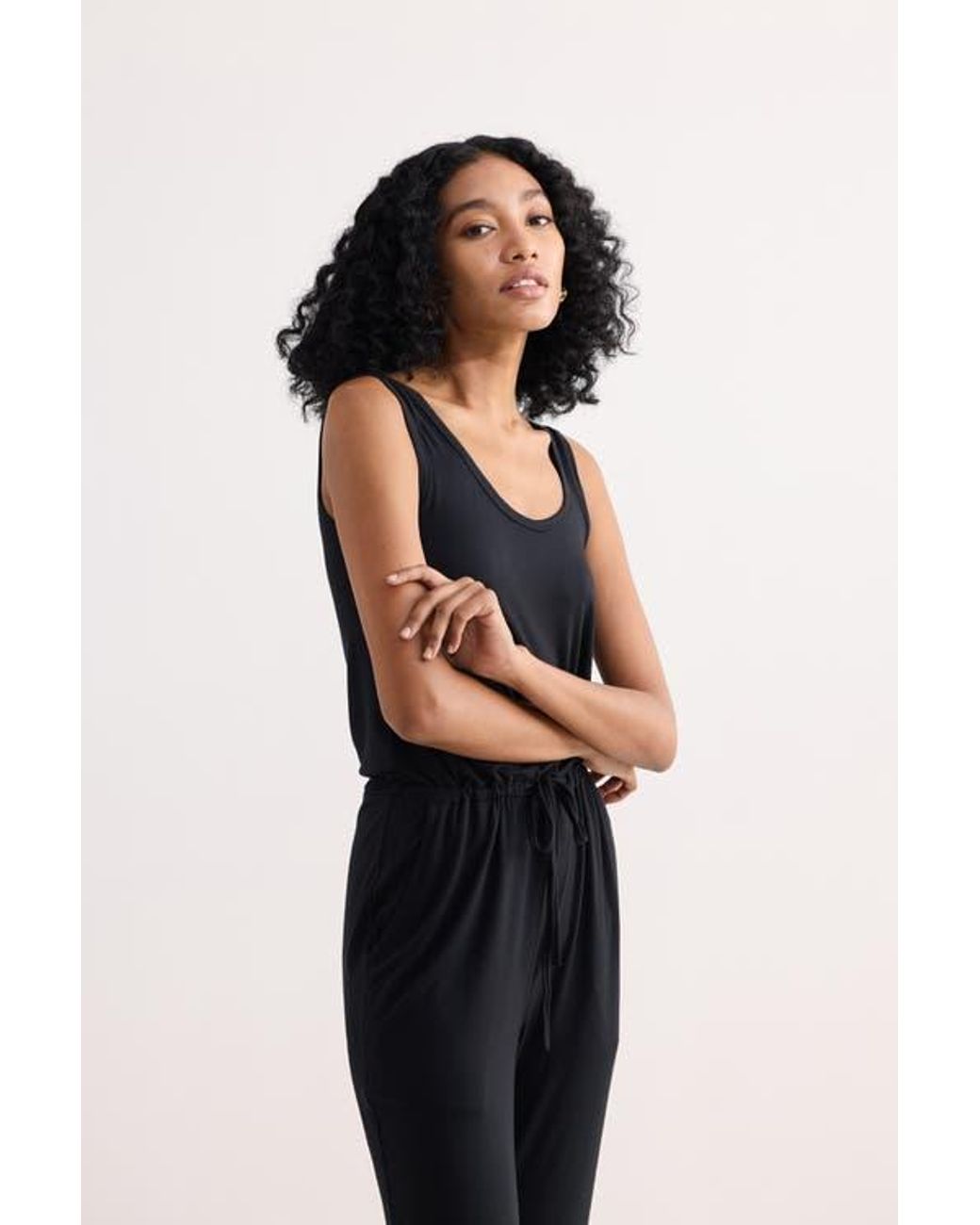 REISTOR Blue Relaxed Drawstring Jumpsuit