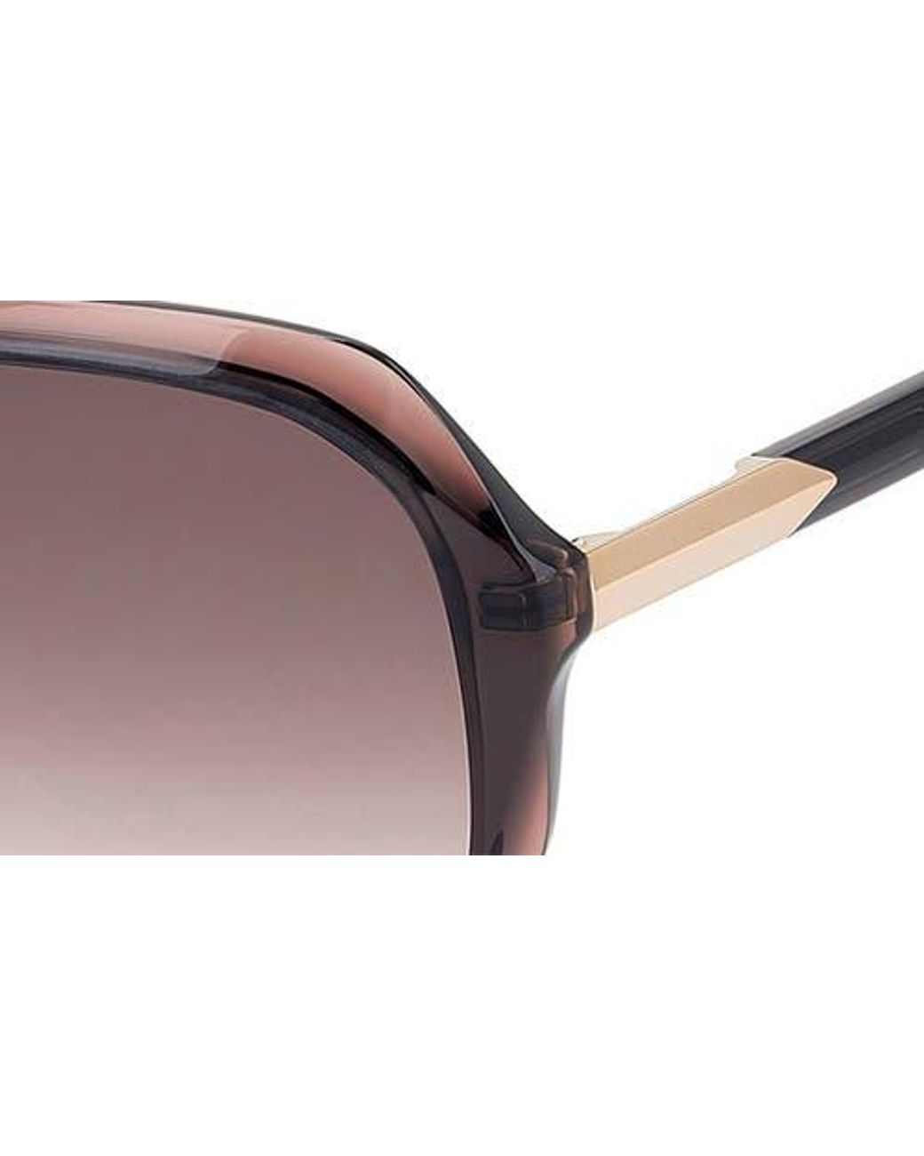 Fossil Brown 54Mm Gradient Rectangular Sunglasses