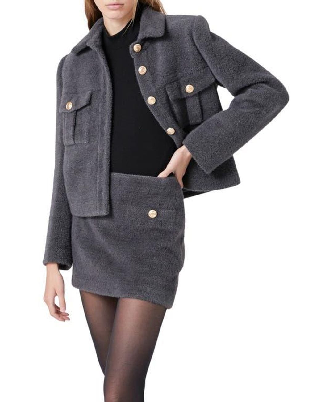 Endless Rose Gray Brushed Jacket