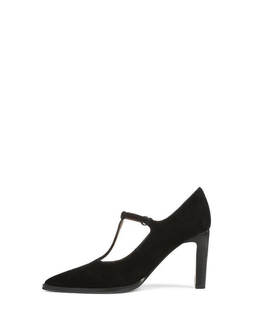 Sarto Black Atley T-Strap Pointed Toe Pump