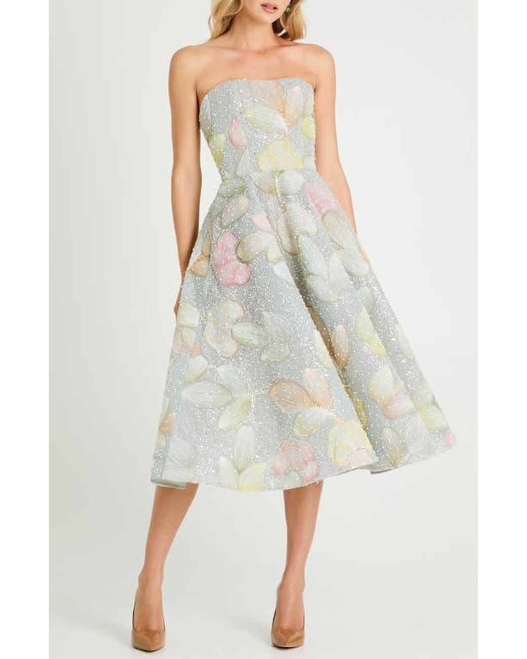 a line dress midi length Crew Neck A-Line Midi Dress