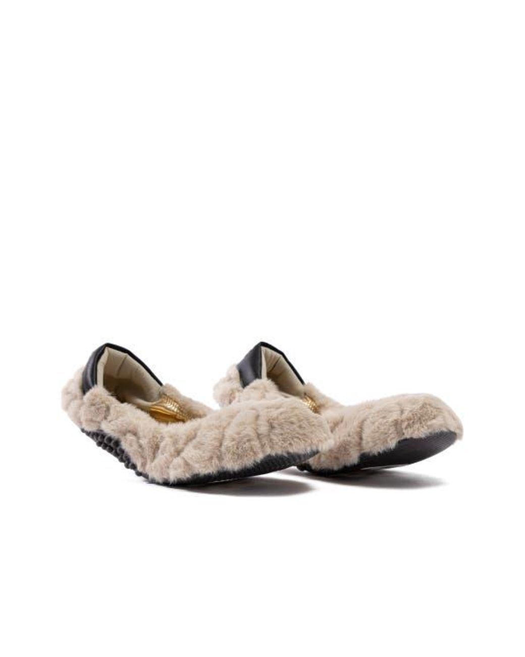 P448 Black Stella Teddy Ballet Flat