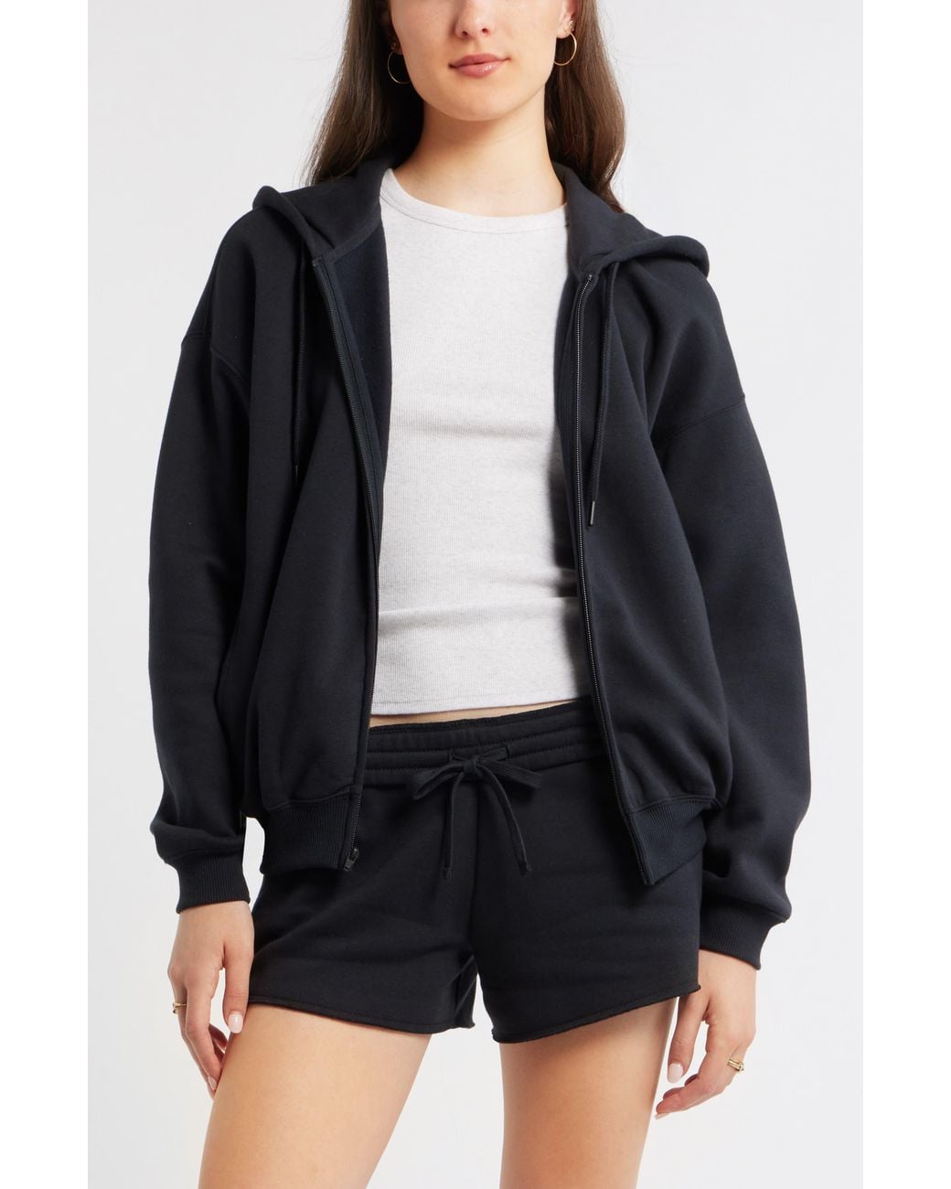 BP. Black Bubble Zip Hoodie