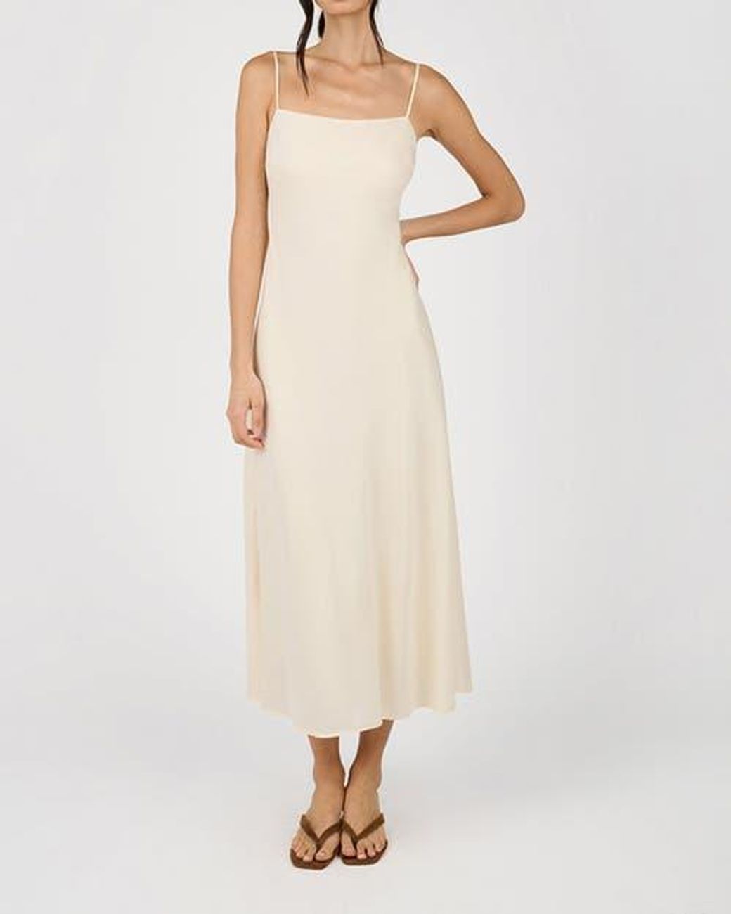 WeWoreWhat Ruffle Shawl Collar Maxi Dress in Natural | Lyst
