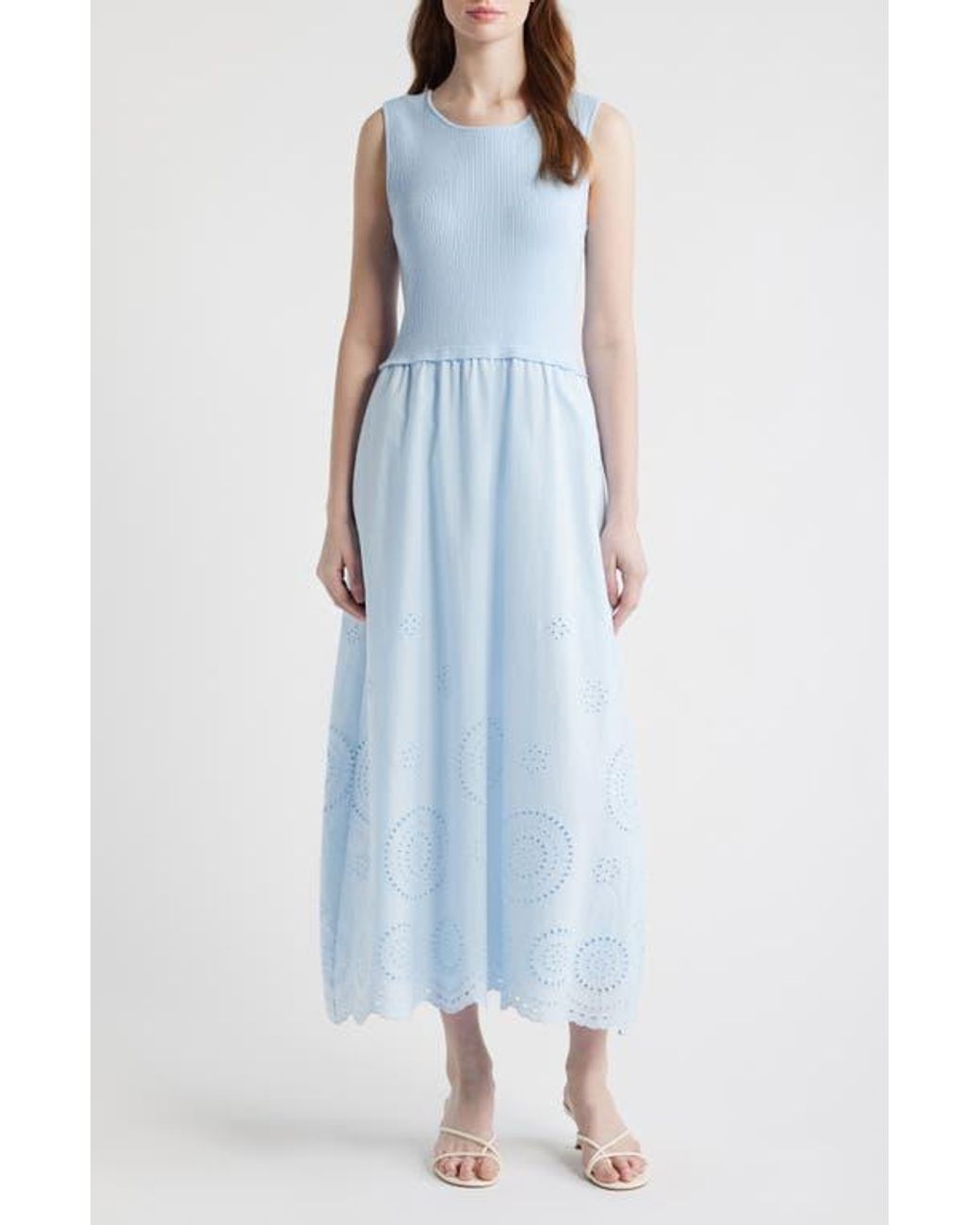 sachin and babi light blue dress Forever New VEANNE EMBROIDERED - Day dress - white main image 0