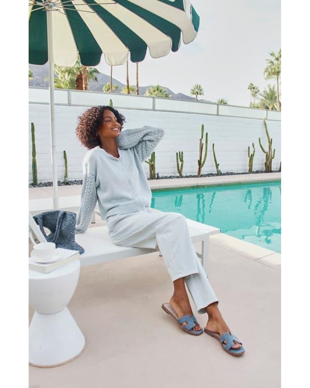 Splendid Gray Gracie Cable Stitch Sleeve Cardigan