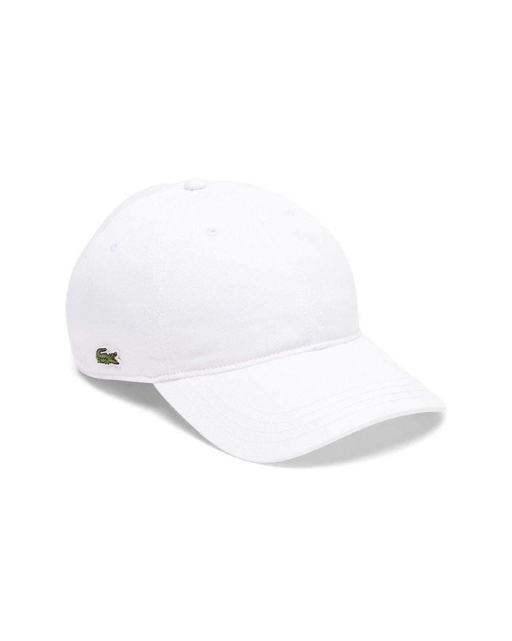 Lacoste White Essential Cotton Twill Baseball Cap