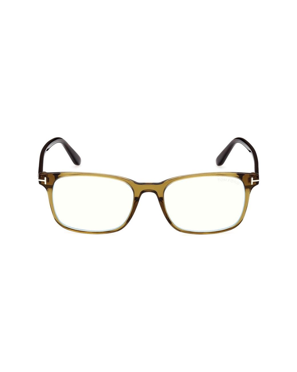 Tom Ford Brown 53Mm Rectangular Light Blocking Glasses for men