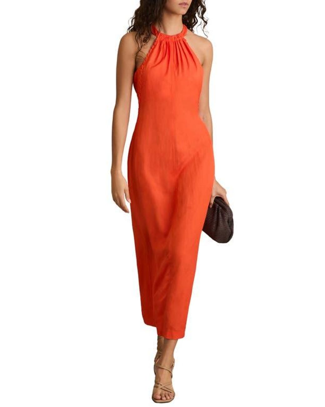 【海外限定】REISSドレス☆Erika Whipstitch Halterneck Midi Dr Reiss Erika Whipstitch Halter Dress | Nordstrom