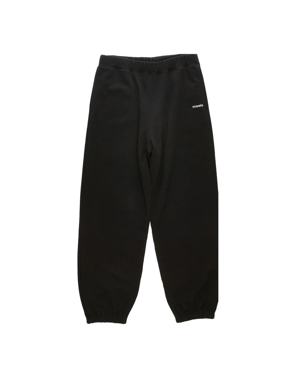 vowels Black Classic Sweatpants for men