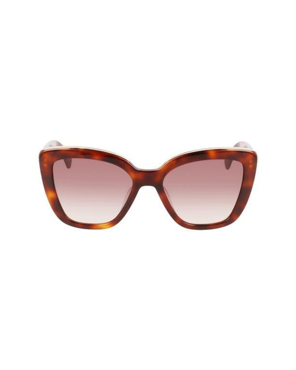Longchamp Pink Roseau 53Mm Gradient Rectangle Sunglasses