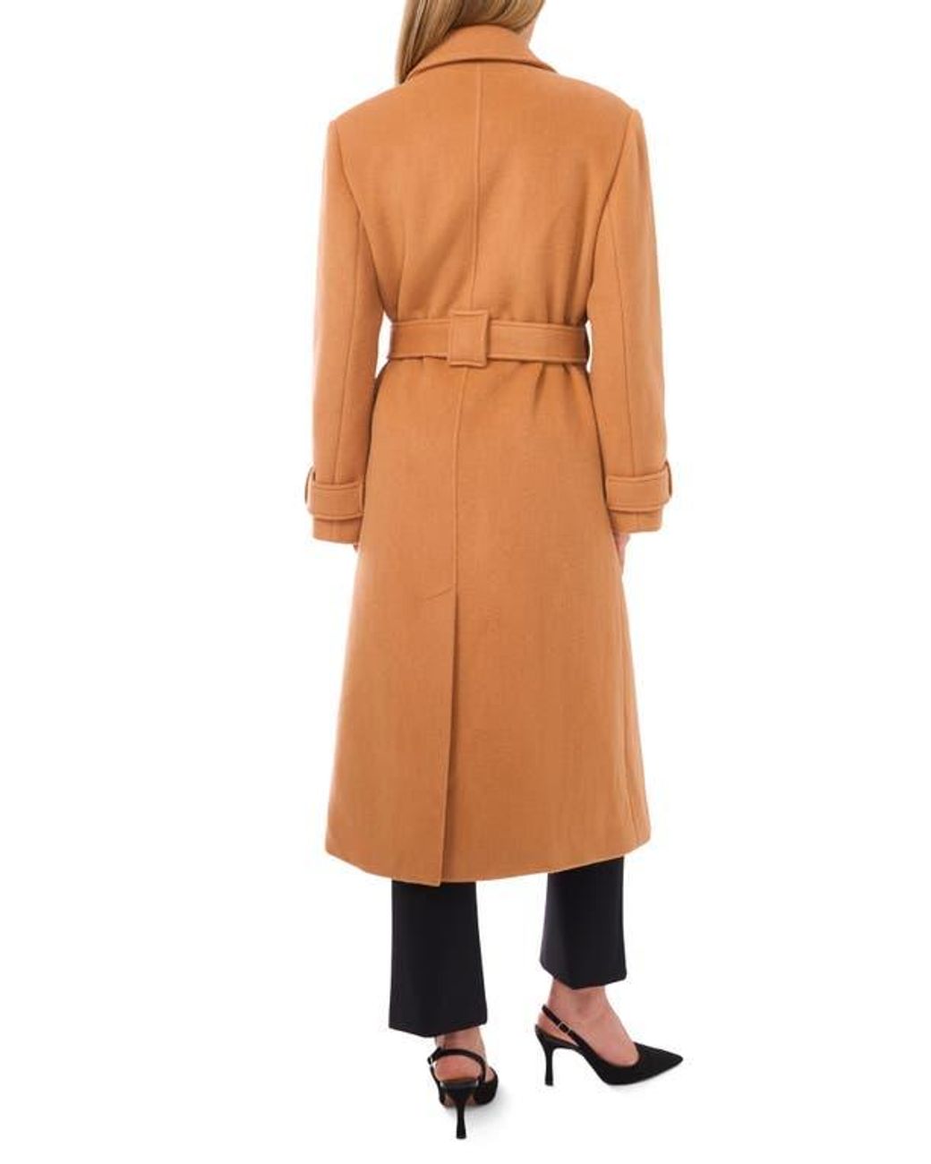 Ted Baker Brown Wool Blend Wrap Coat
