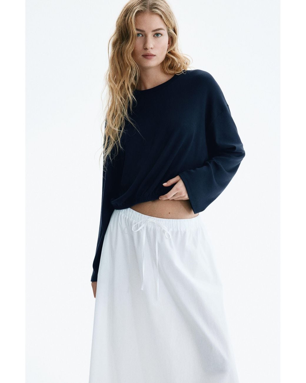 H&M Blue Oversized Top