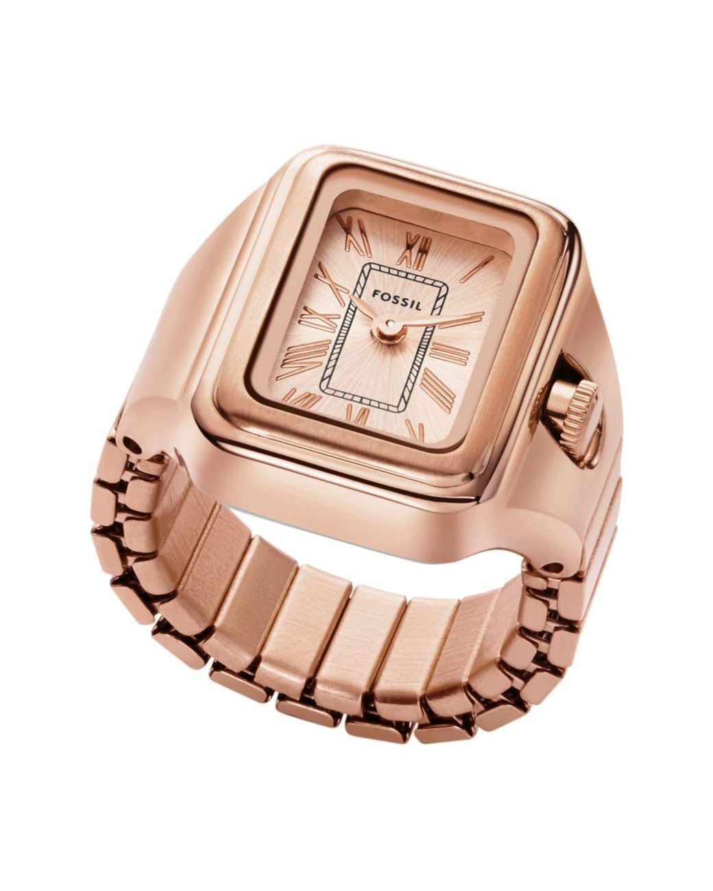 Fossil Pink Raquel Watch Ring, 14Mm