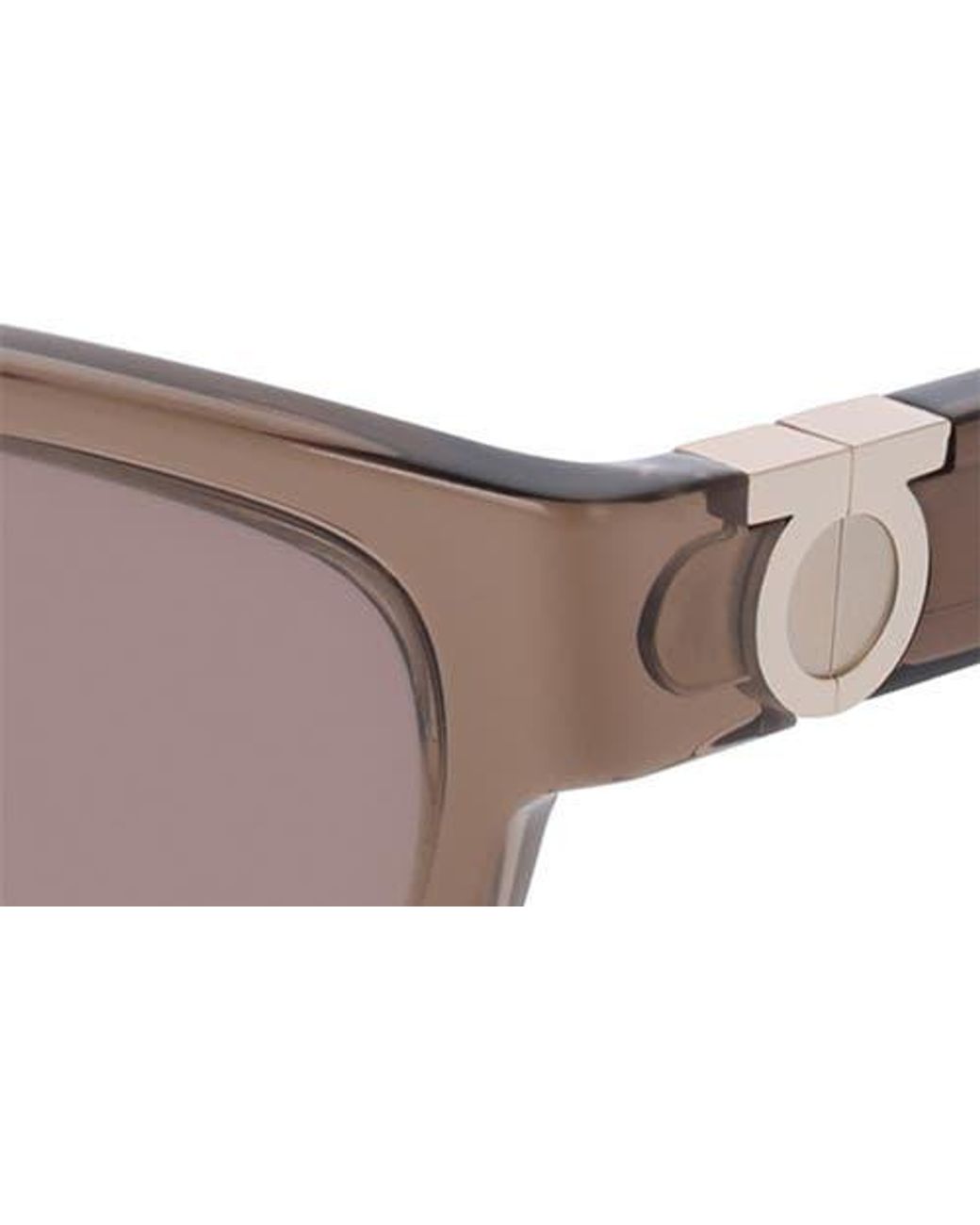 Ferragamo Gray 52Mm Modified Rectangular Sunglasses