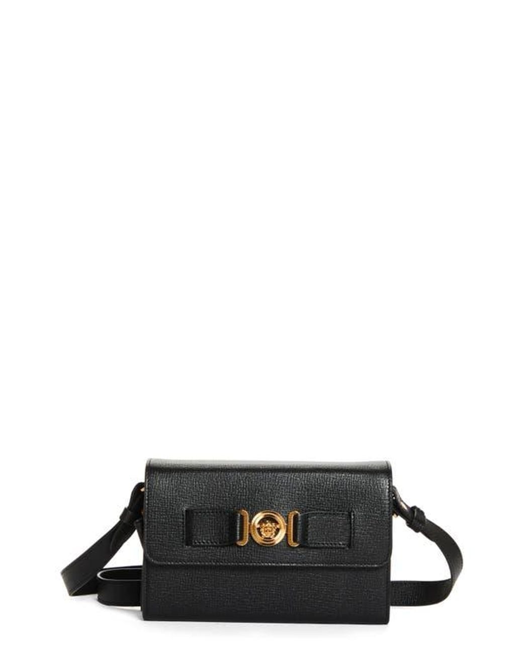 Versace Black Medusa Biggie Crossbody Bag for men