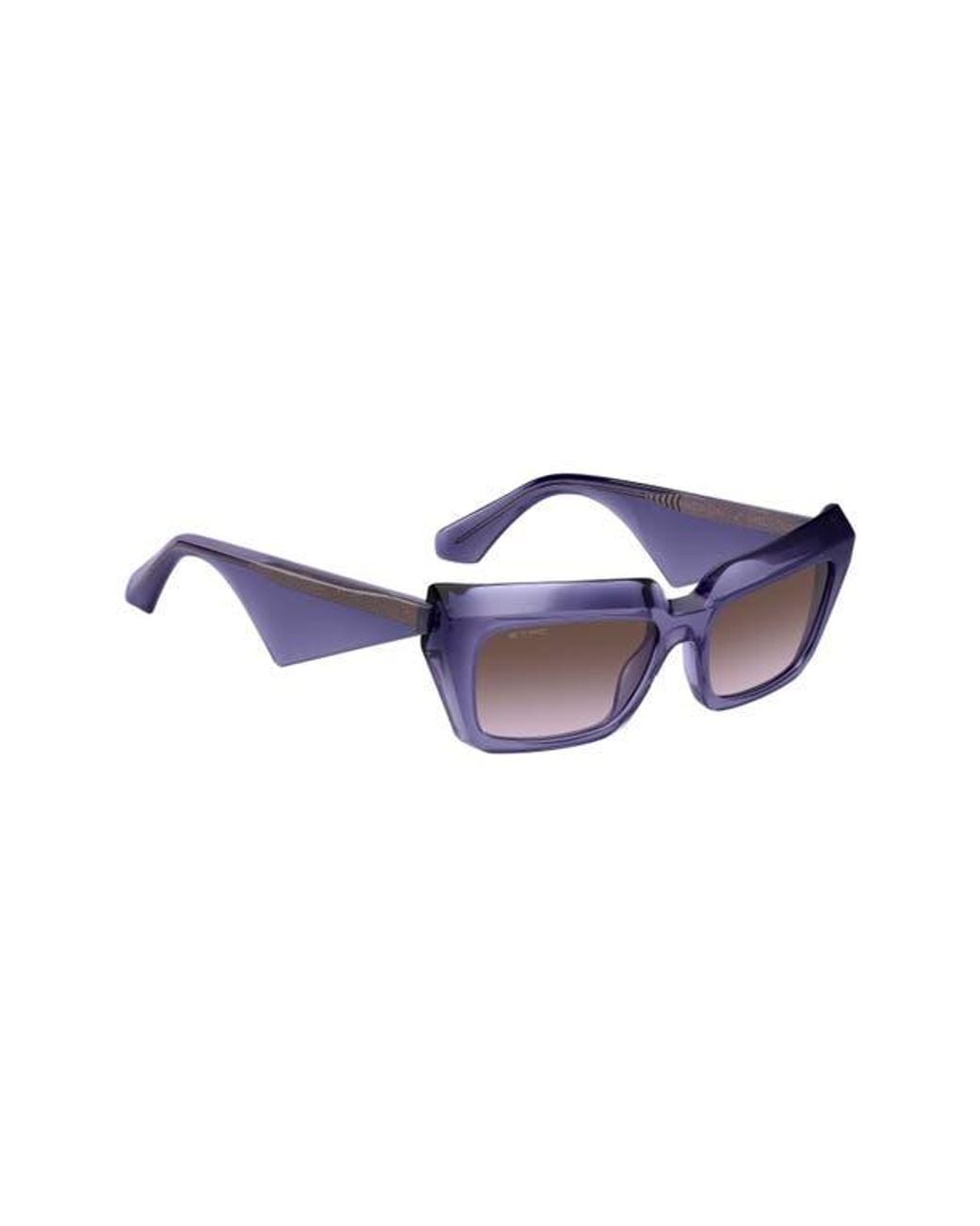 Etro Purple 55Mm Rectangular Sunglasses