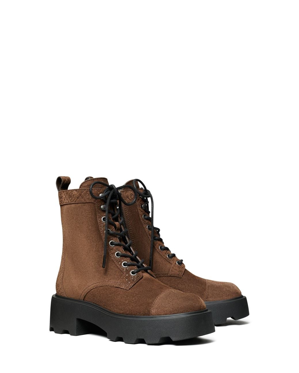 Tory Burch Brown T Monogram Lug Sole Bootie