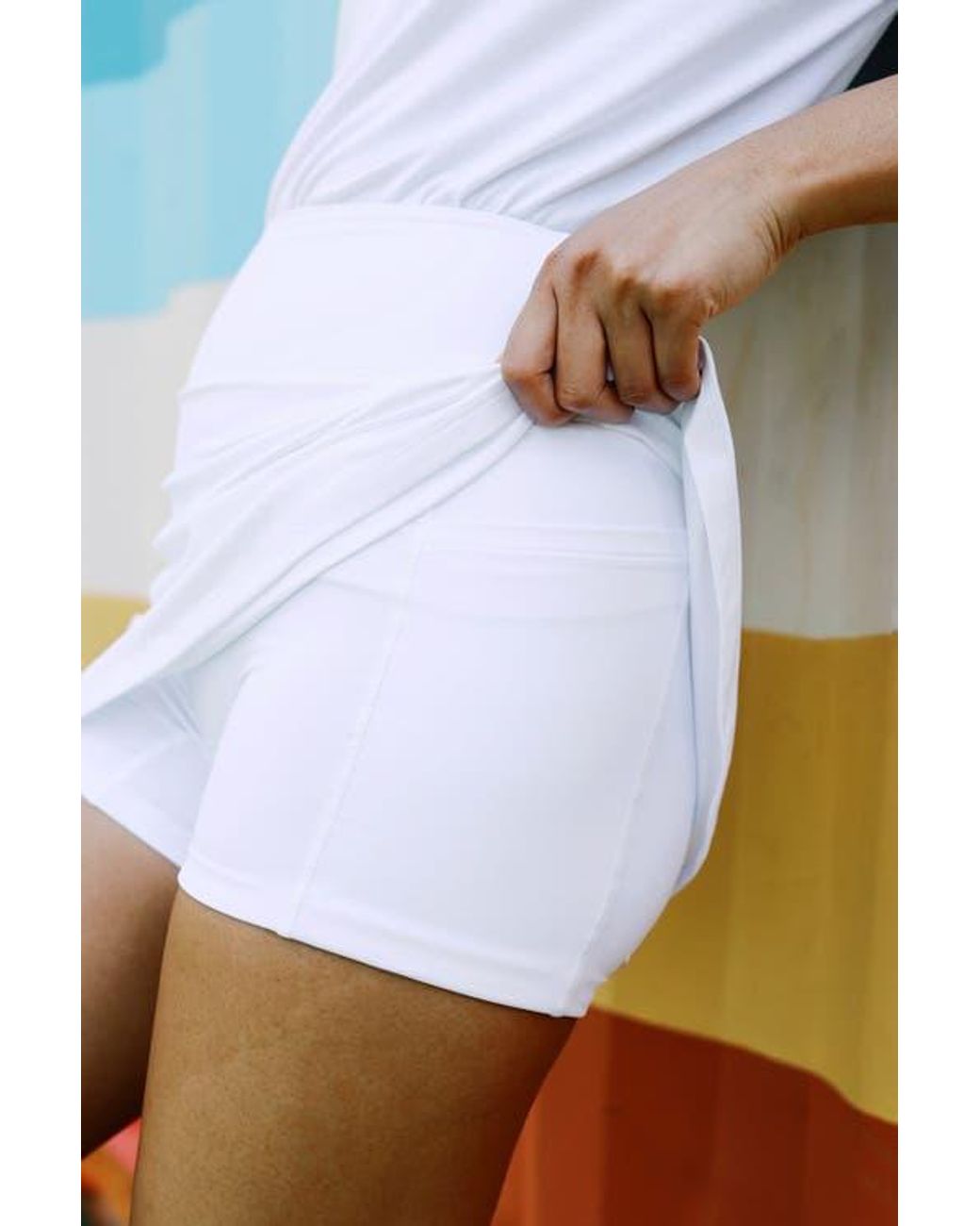 Beldrie White Elevated Skort