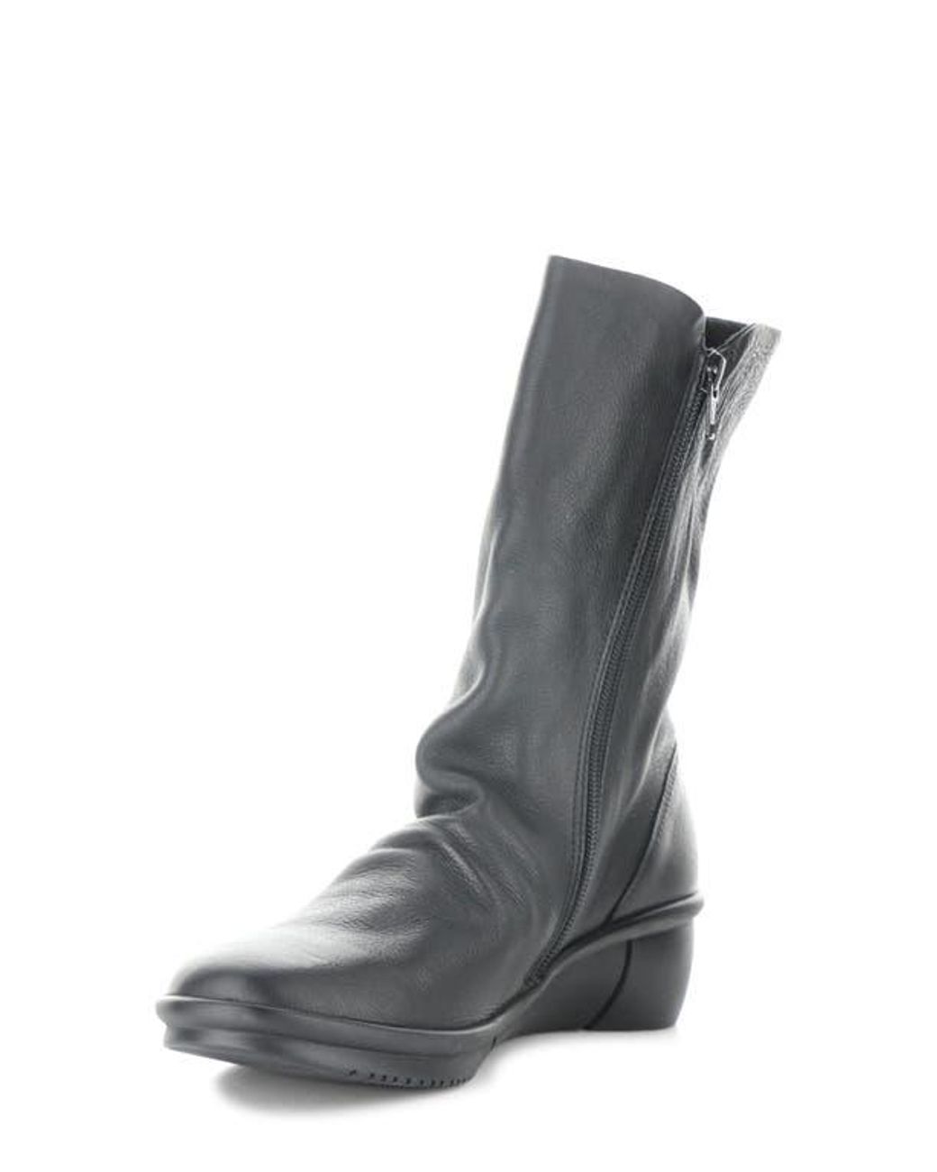 Softinos Black Rott Wedge Boot