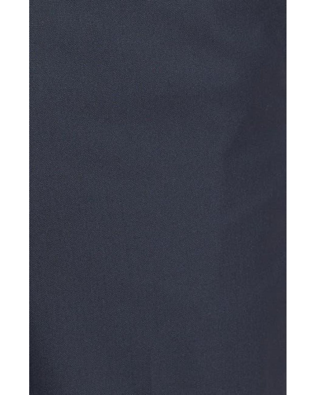 Berle Blue Self Sizer Waist Plain Weave Flat Front Washable Trousers for men