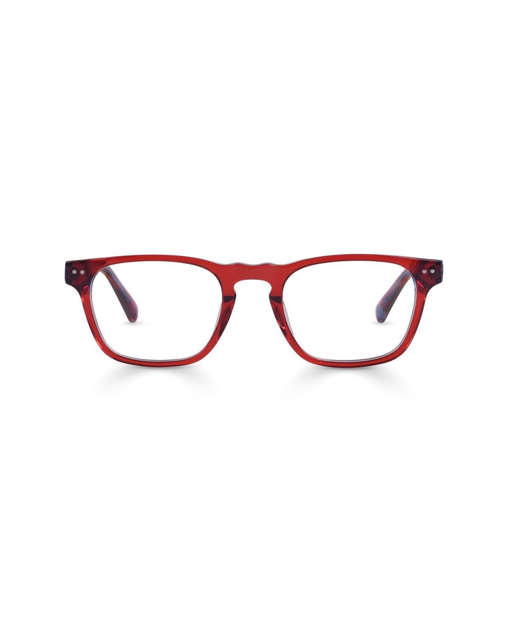Eyebobs Red Old Sport 48Mm Rectangular Reading Glasses for men