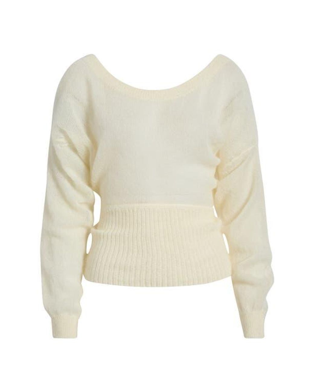 Solid & Striped White The Dora Long Sleeve Knit Top