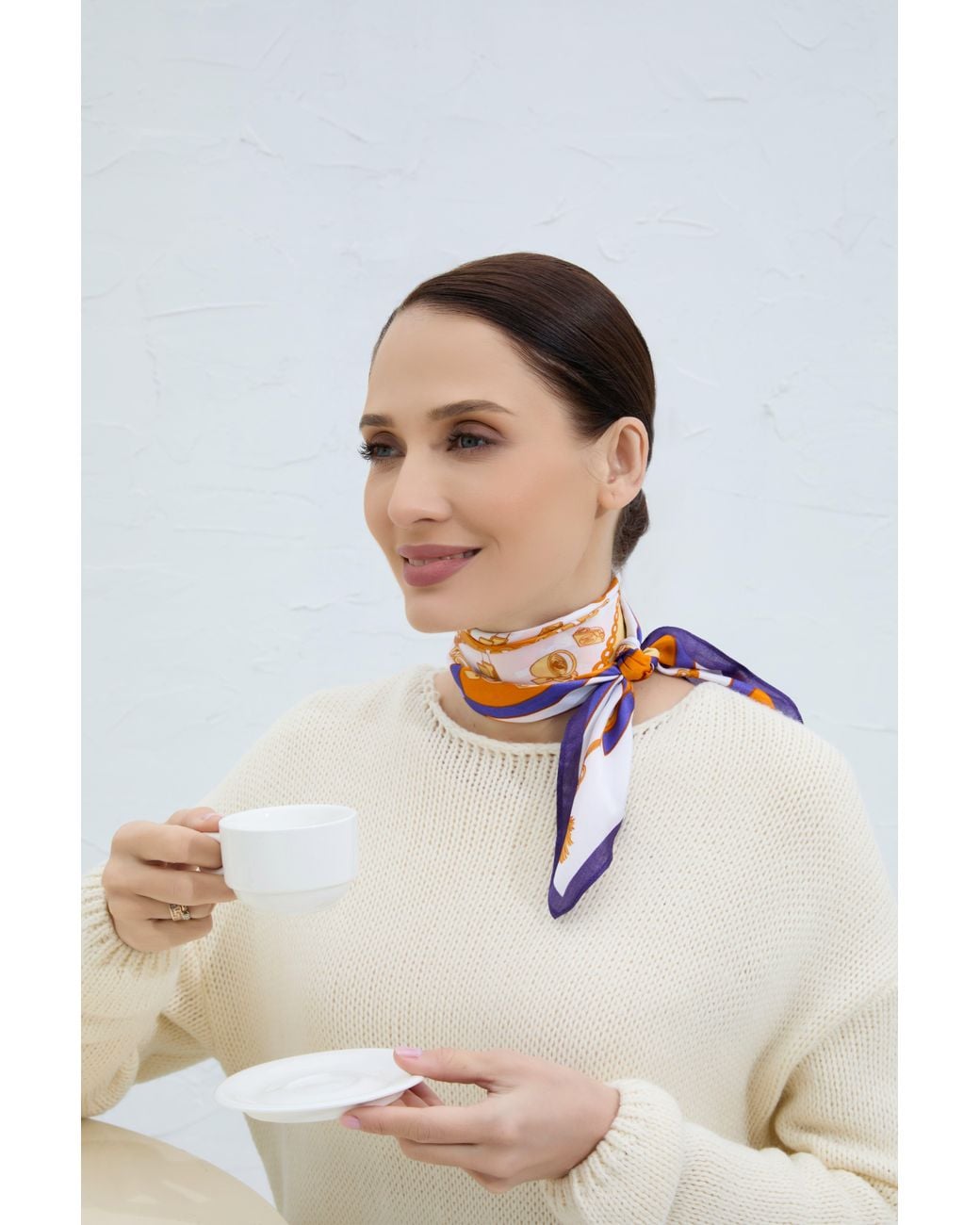 Youzey White The Céline Scarf