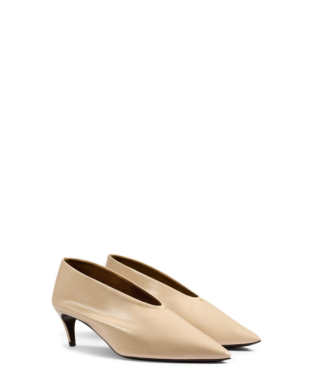 Khaite White Miriam Pointed Toe Pump