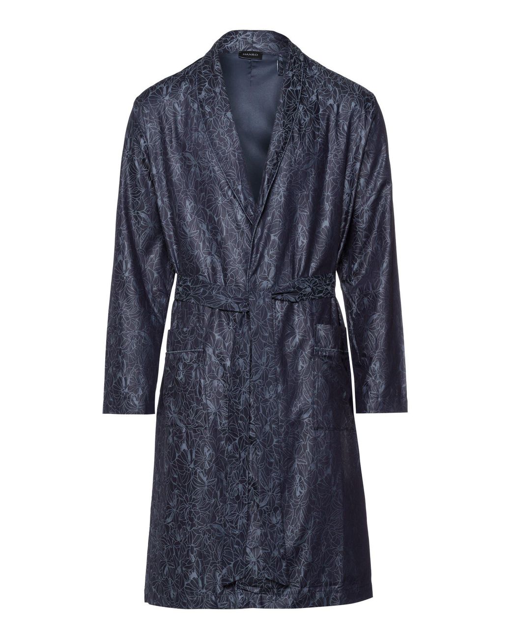Hanro Blue Selection Satin Cotton Robe for men