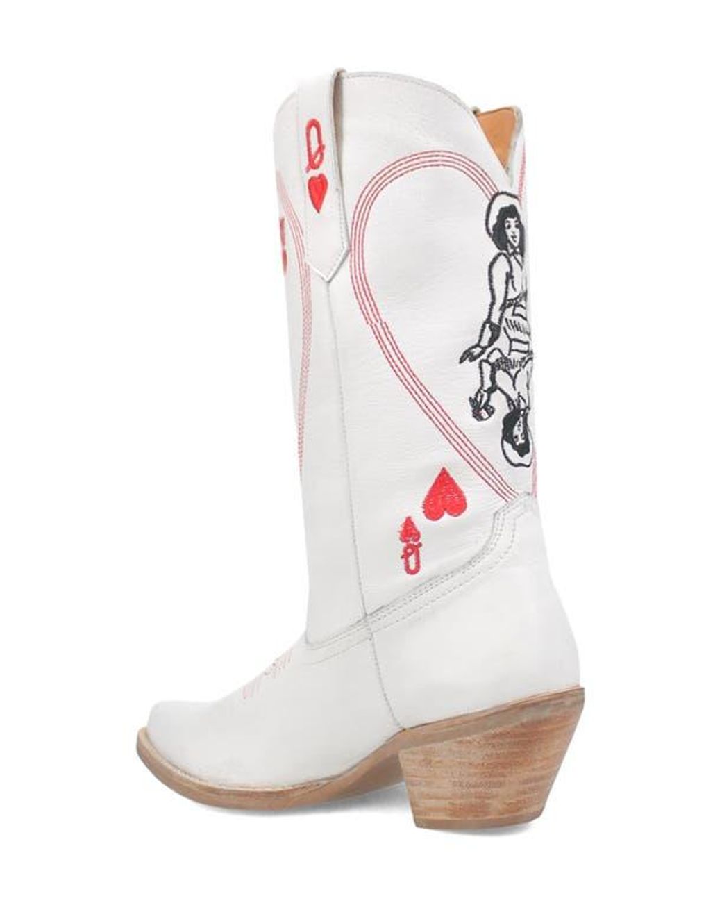 Dingo White Queen A Hearts Western Boot