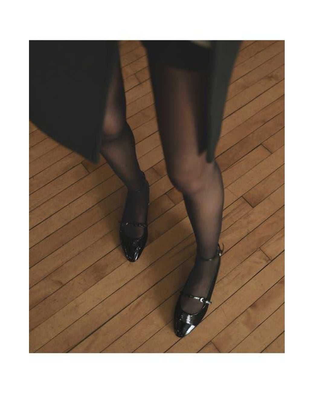 Mango Black Ankle Strap Pump