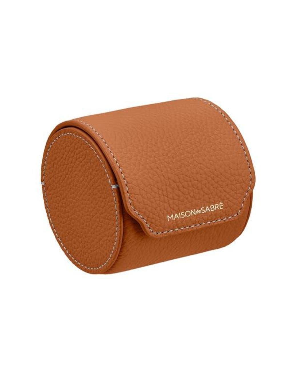 Maison De Sabre Brown Leather Watch Roll